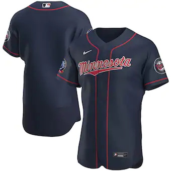 mens nike navy minnesota twins 60th season alternate authen